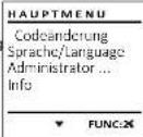 Burg Wächter CombiLine CL 410 E - Ködvältozatās menu - 1