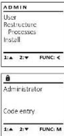 Burg Wächter CombiLine CL 410 E - Menu Administrator / Setup - 1