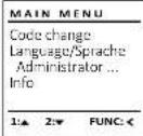 Burg Wächter CombiLine CL 410 E - Menu Administrator - 1