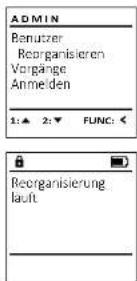 Burg Wächter CombiLine CL 410 E - Menu Administrator/Reorganisierung - 3