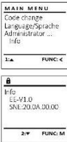 Burg Wächter CombiLine CL 410 E - Menu Info/Systeminfo - 1