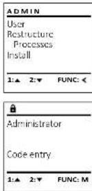 Burg Wächter CombiLine CL 410 E - Menu Administrador / Configuración - 1