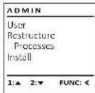 Burg Wächter CombiLine CL 410 E - Menu do Administador / Definições - 1