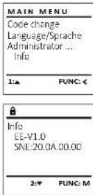 Burg Wächter CombiLine CL 410 E - Menu do Administador / Definições - 3