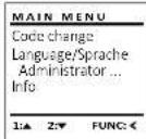 Burg Wächter CombiLine CL 410 E - Menu administrateur - 1