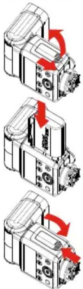 Hähnel MODUS 360RT (Sony) - - Einsetzen und Entfernen des Akkus - 1