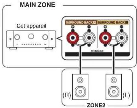 MARANTZ Cinema 60 - ■ Connexion 1: Connexion à l'aide d'une borne de sortie d'enceinte - 1