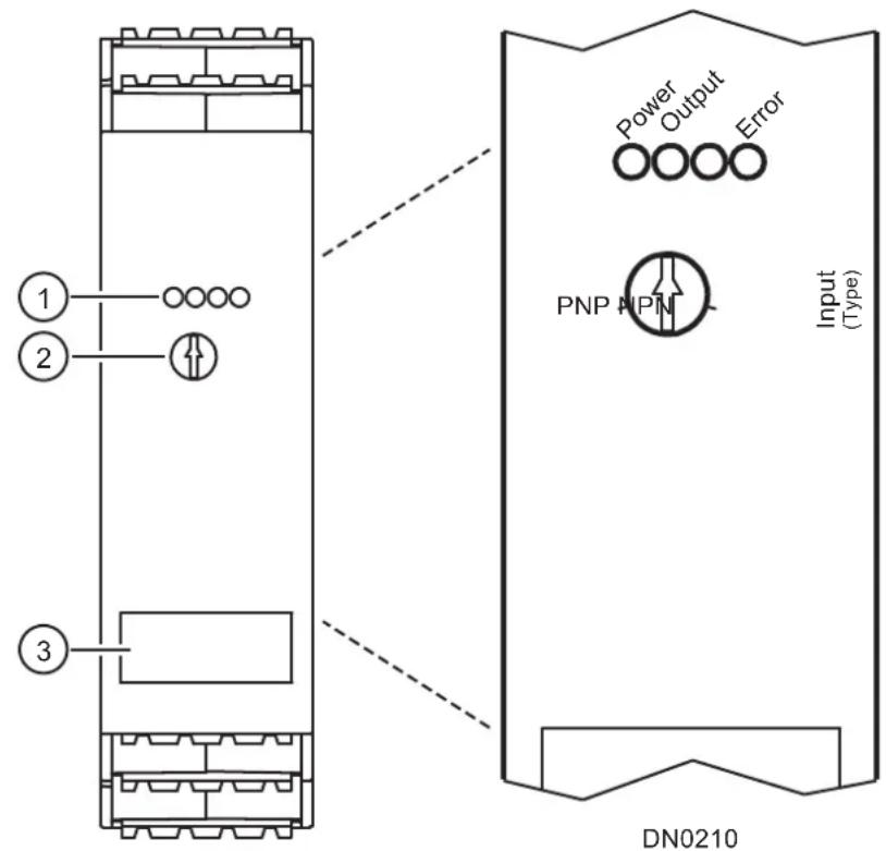 IFM DN0220 - Éléments de service et d'indication - 1