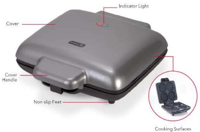 Dash Multi Mini DMMW400GBAQ04 - parts & Features using your Multi Mini Waffle Maker - 1