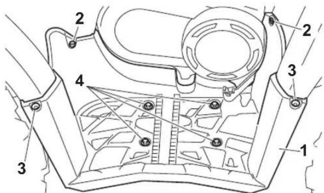 YAMAHA Kodiak 450 (2023) - Réglage du levier de frein arrêté et de la pédale de frein - 3