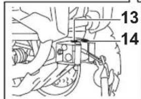 YAMAHA Kodiak 450 (2023) - Émplacement des étiquettes d'avertissement et de caractéristiques - 3
