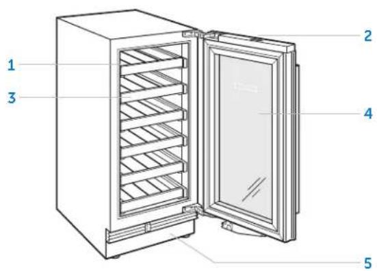 Sub-Zero DEU2450W - Características del almacenamiento de vinos bajo el mostrador de la Serie de Diseño - 2