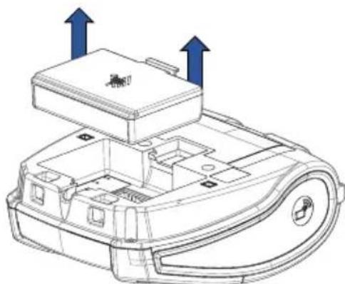 ZEBRA ZQ300 - Installation/retrait de la batterie et du ruban isolant de la batterie - 4