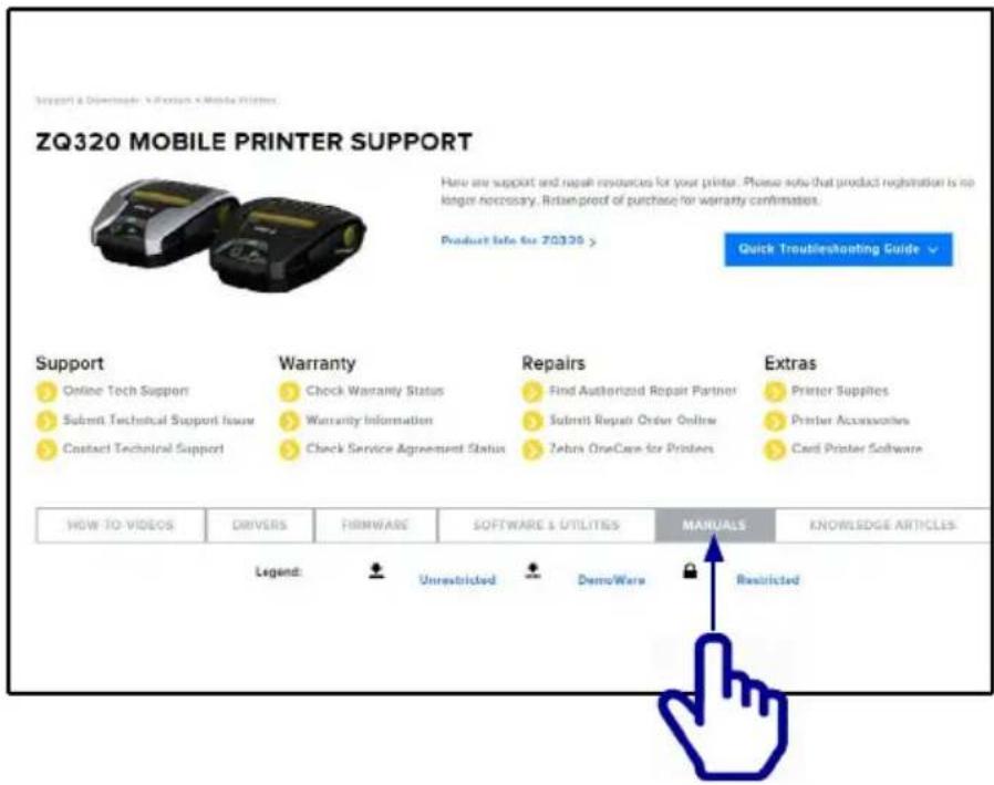 ZEBRA ZQ300 - Utilisation de Zebra.com - 2