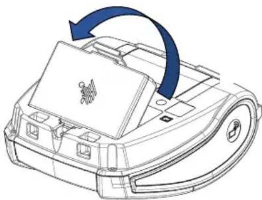 ZEBRA ZQ300 - Installation/retrait de la batterie et du ruban isolant de la batterie - 2