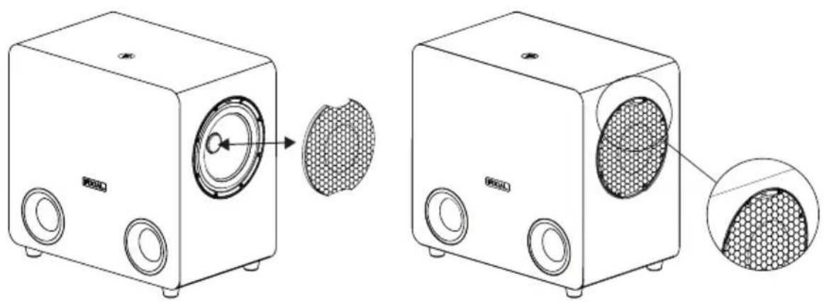 FOCAL Sub One - Insérer/retirer les grilles - 1
