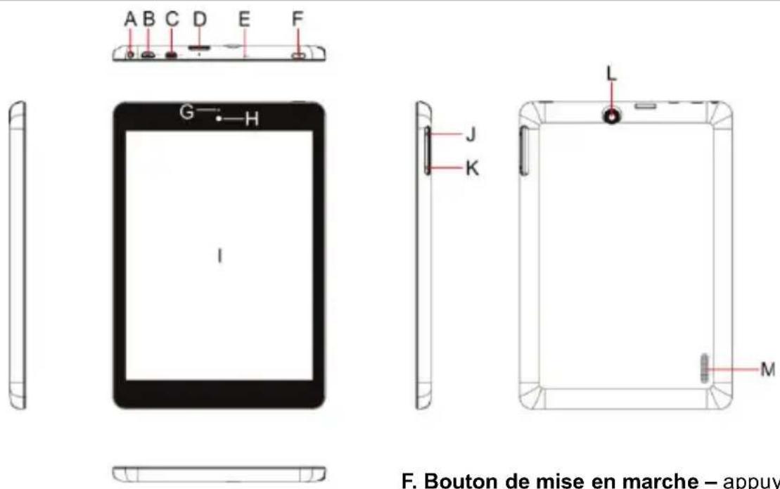 Nextbook 8 NX785QC8G - Boutons et ports - 1