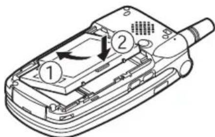 SHARP GX20c - Insertion de la carte SIM et de la batterie - 3