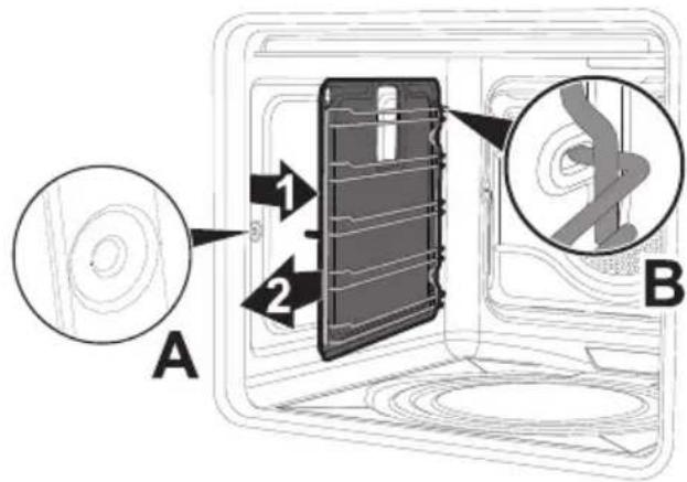 SMEG SF6400TB - Démontage des panneaux autonettoyants et des glissières de support pour grilles et lechefrites (sur certains modèles uniquement) - 1