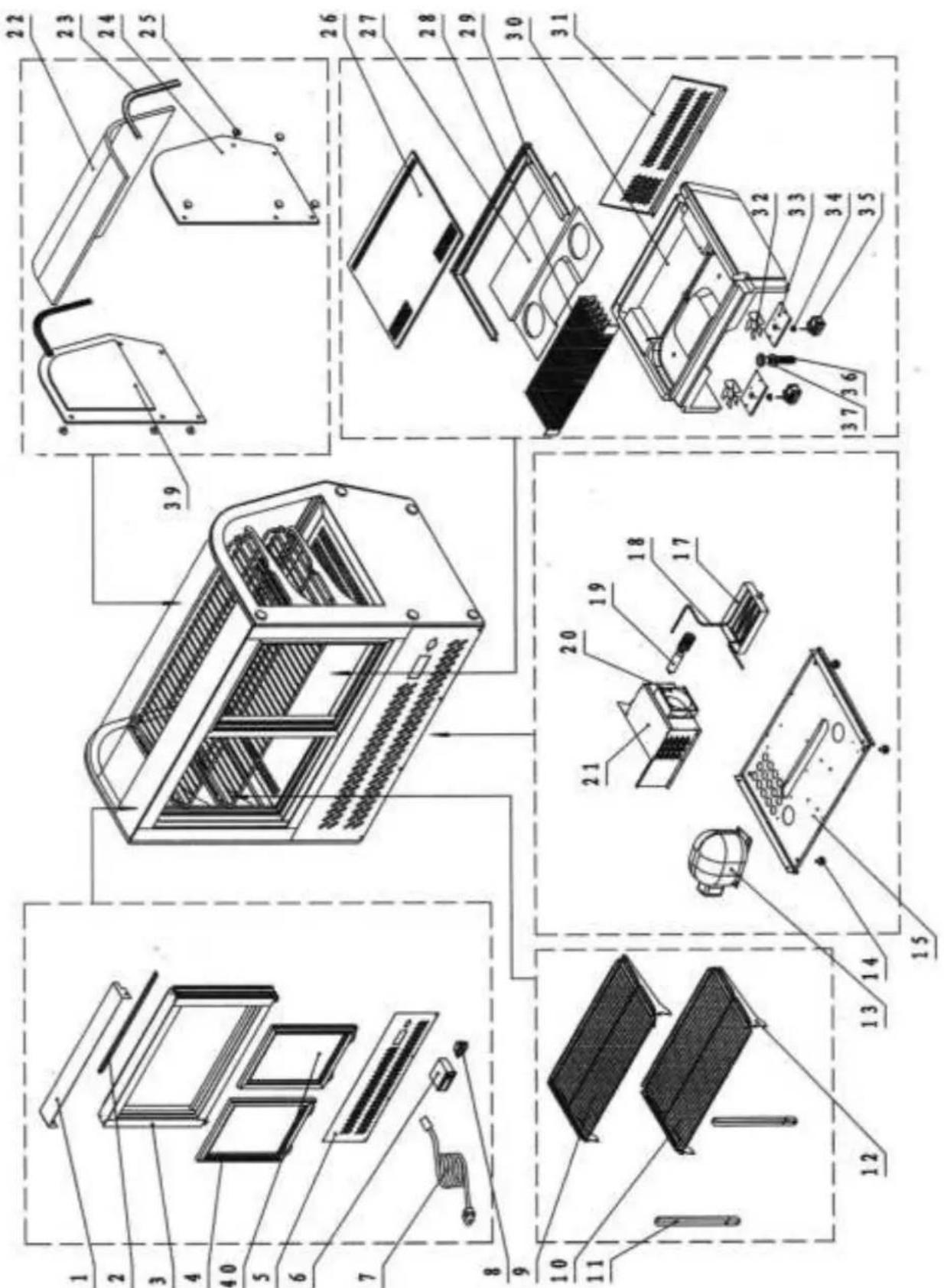 Saro LISETTE 120 - EXPLOSIONSZEICHNUNG / EXPLODED DRAWING / EXPLOSIETEKENING / DESSIN ÉCLATÉ - 1