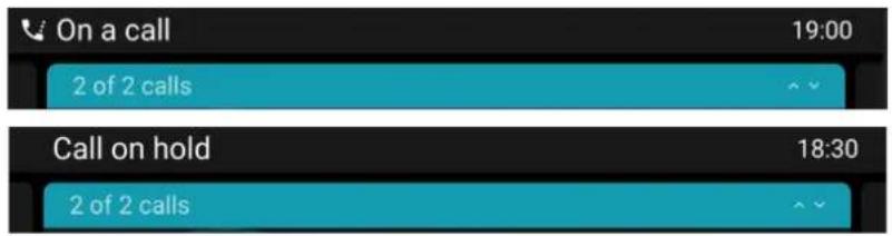 Snom D862 - Tenir plusieurs appels - 1