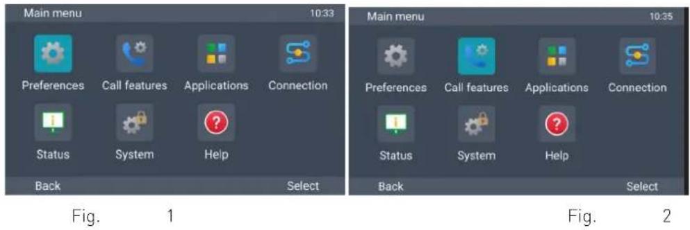 Snom D862 - Menu du téléphone - 1