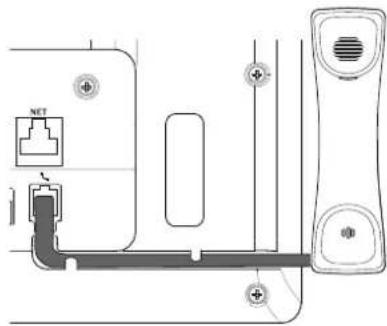 Snom D862 - Fixation du pied et du combiné - 1
