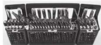 GE Café CDT800P2NS1 - Configuraciones de 12 lugares - Canasta de cubiertos - Modelo - CDT805, CDT845 y CDT875 Series - 1