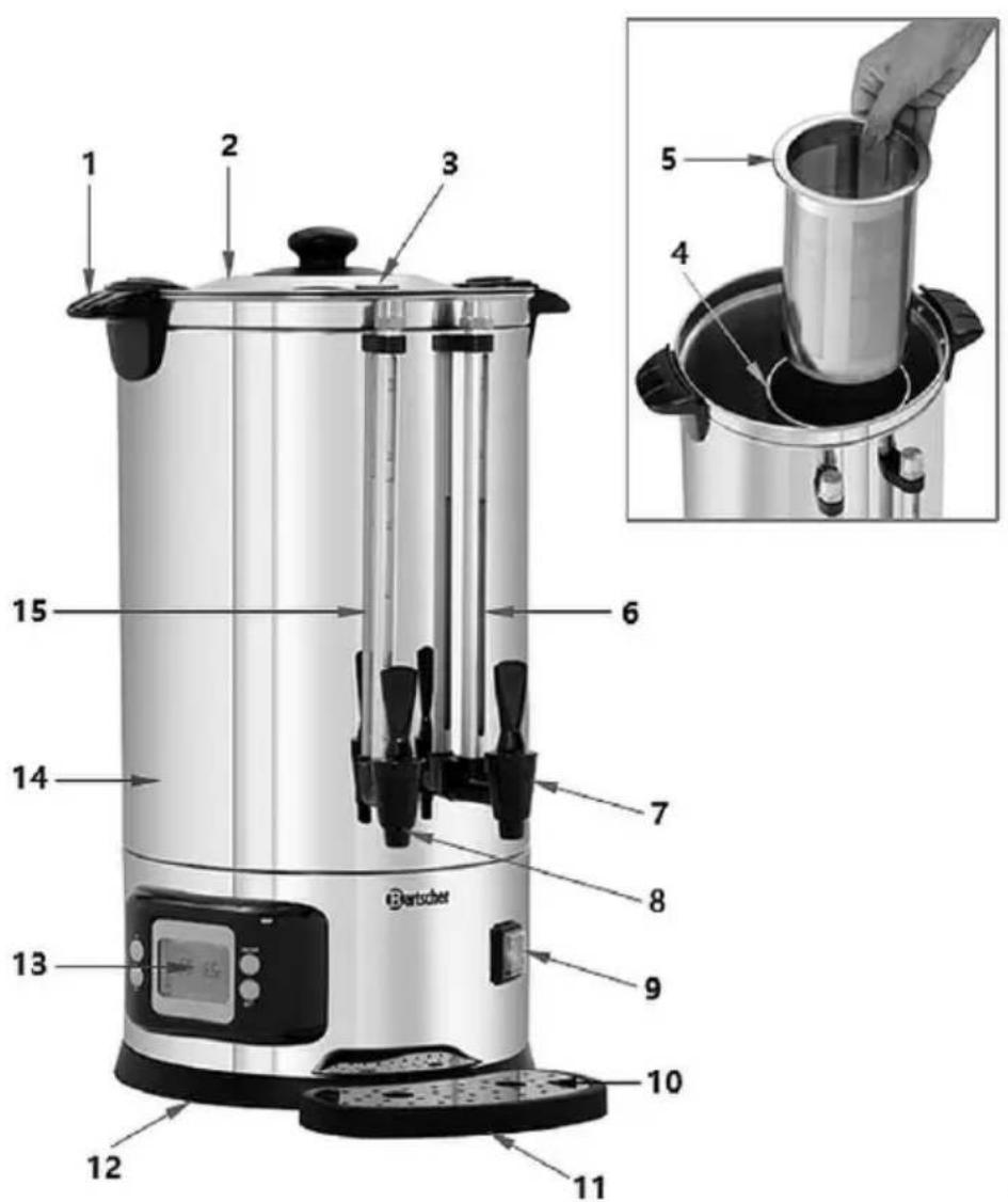 BARTSCHER D15000 - Éléments de l'appareil - 1