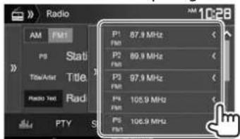 KENWOOD DDX24BT - Selection d'une station prérgée - 2