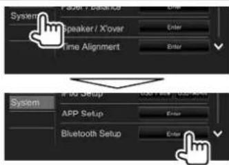 KENWOOD DDX24BT - Réglages des péripériques Bluetooth - 2