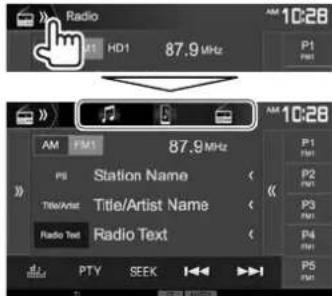 KENWOOD DDX24BT - Utilisation des touches de raccourci de selection de source - 2