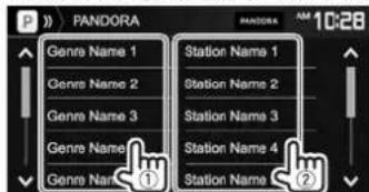 KENWOOD DDX24BT - Sur la liste des genres - 1
