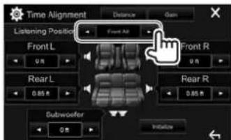 KENWOOD DDX24BT - Ajustement de l'alignement temporel 3 Sélectionnez un élément pour réaliser un numérique (DTA) ajustement. - 2