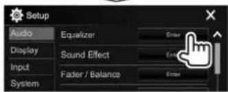 KENWOOD DDX24BT - Affichez I'ecranEqualizer>. - 2