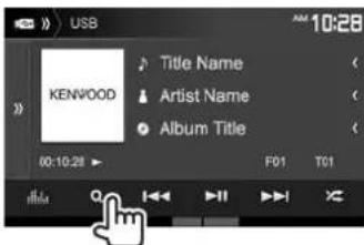KENWOOD DDX24BT - Selection d'un dossier/plage sur la liste - 1