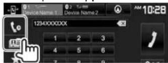 KENWOOD DDX24BT - Préglage de numérios de téléphone - 1