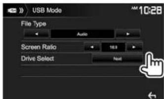 KENWOOD DDX24BT - Réglages pour la lecture USB - 2
