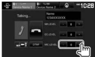 KENWOOD DDX24BT - Ajustement du volume des appels/ llettes/microphone - 1