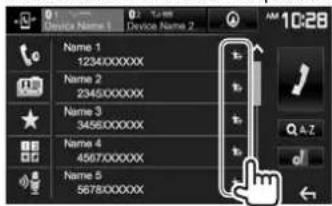 KENWOOD DDX24BT - Préglage de numérios de téléphone - 2