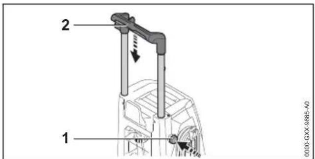 STIHL RE 150 - Handgreep inschuiven - 1