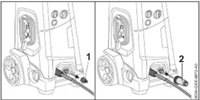 STIHL RE 150 - Branchement du filtre à eau - 1