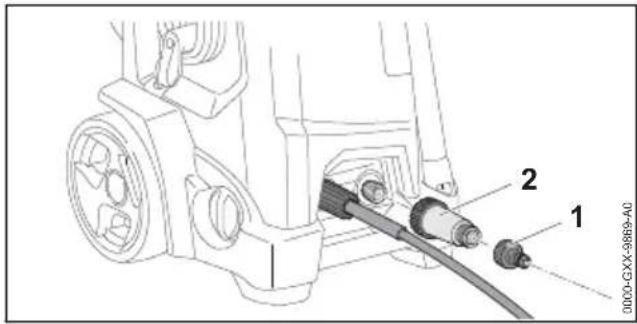 STIHL RE 150 - Waterfilter aansluiten - 1