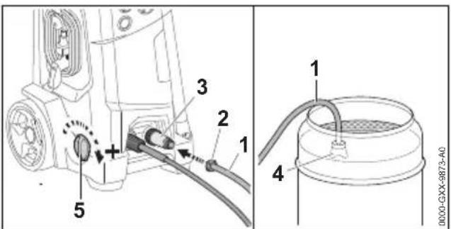 STIHL RE 150 - Waterslang aansluiten - 1