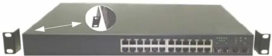 DELL PowerConnect 6248P - Abbildung 1-1. Montagehalter befestigen - 1