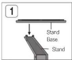 SAMSUNG HTD450K - Installing the Speakers on the Tallboy Stand - 1