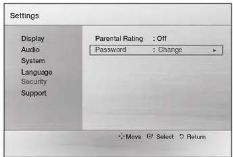 SAMSUNG HTD450K - Change Password - 1