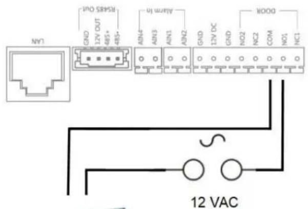 ABUS TVHS20340 - Raccordement d'une gâche électrique au module video (y compris « portedu jardin ») - 2