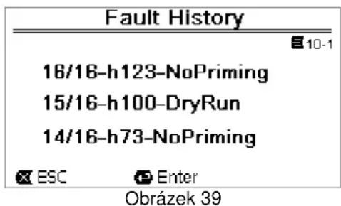 DAB E.Swim 150 M - Fault History - 2