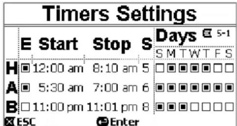DAB E.Swim 150 M - Timer Settings (Impostazione dei Timer) - 1